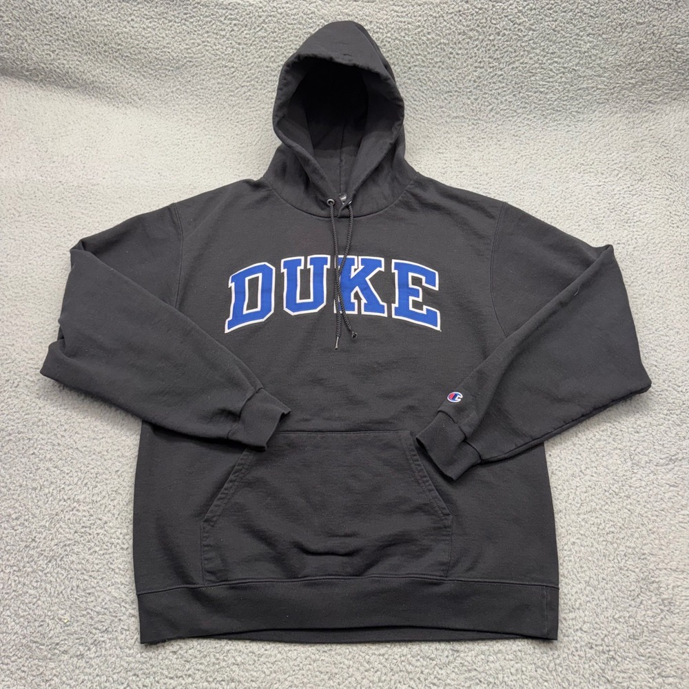 Champion Authentic Athleticwear Large Black Duke Blue Devils Hoodie Sweatshirt
